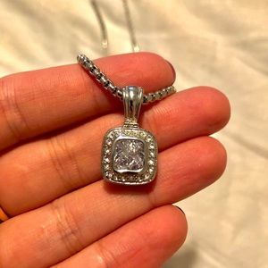 Silver costume necklace.